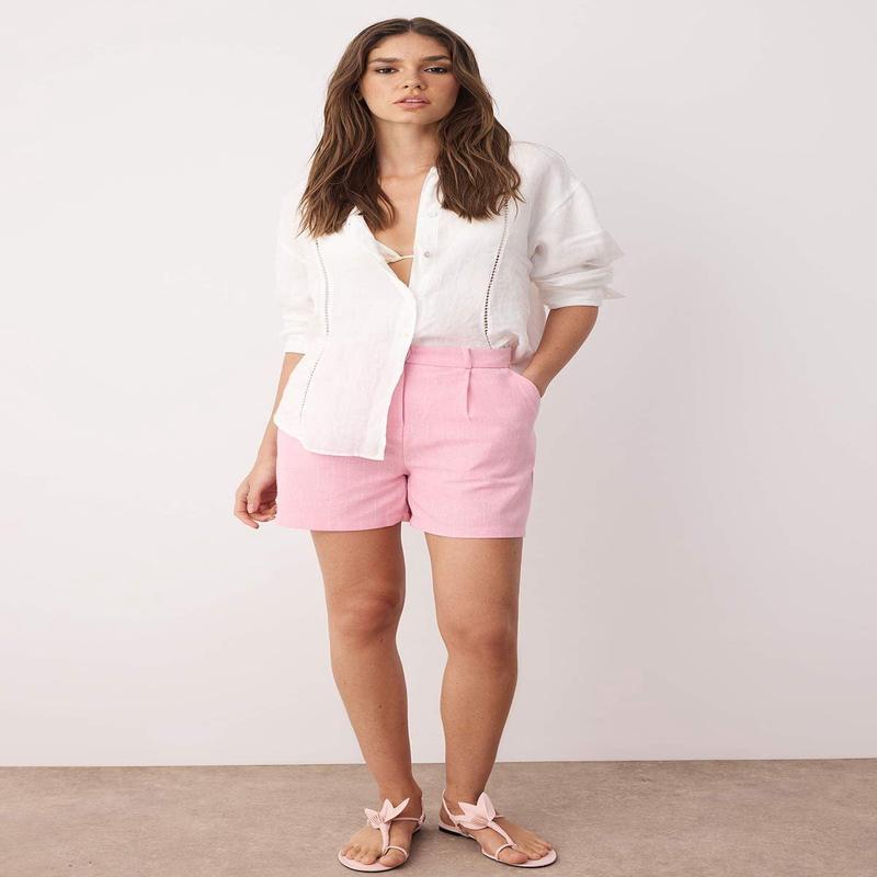 Women's Striped High Waist Shorts & Bermudas