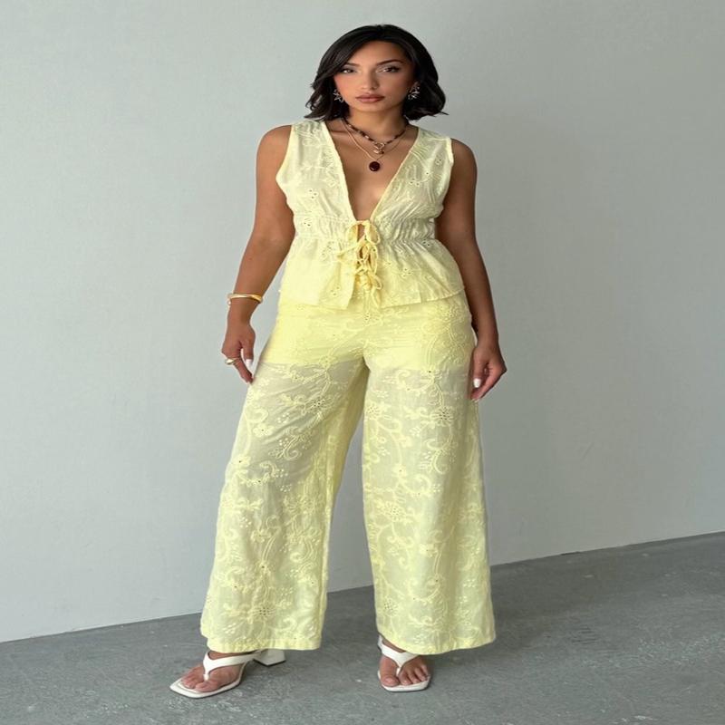 Women's Geblmt High Waist Trousers