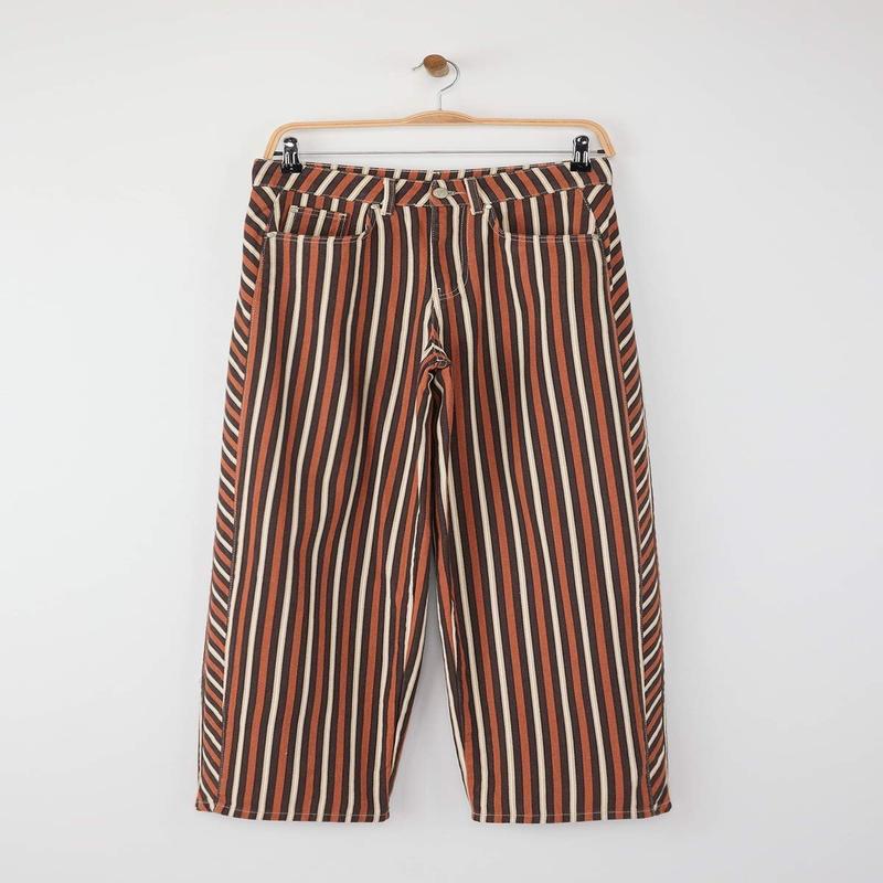 Women's Striped Baggy Normal Waist Jeans