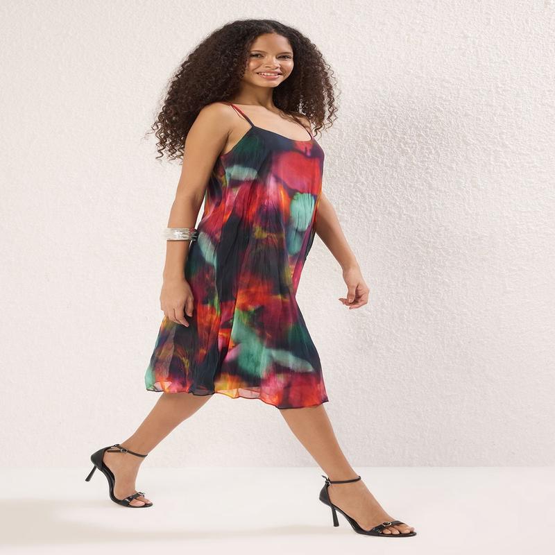 Women's Very Colorful Abstract Midi Sleeveless Casual/daily Relaxed Dress