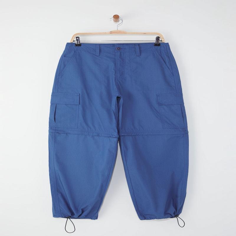 Man Men's Navy Blue Straight Straight Normal Waist Trousers