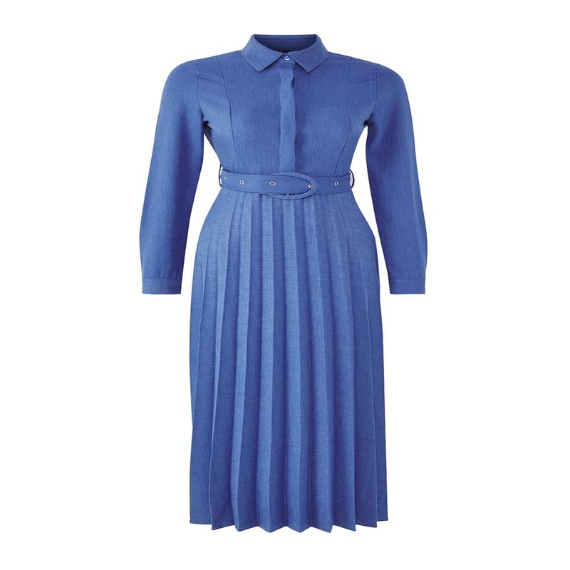 Modest Women's Blue Straight Long Long Casual/daily Regular Hijab Dress