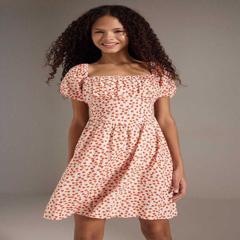 Women's Flowering Mini Short Casual/daily Regular Dress