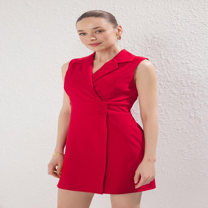 Women's Straight Mini Sleeveless Business Regular Dress