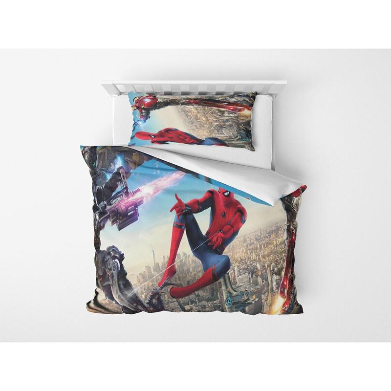 3D Digital Print Micro Satin Single Duvet Cover Set Spiderman