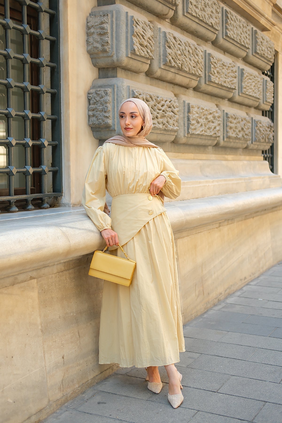 Belted Crushed Dress Stone