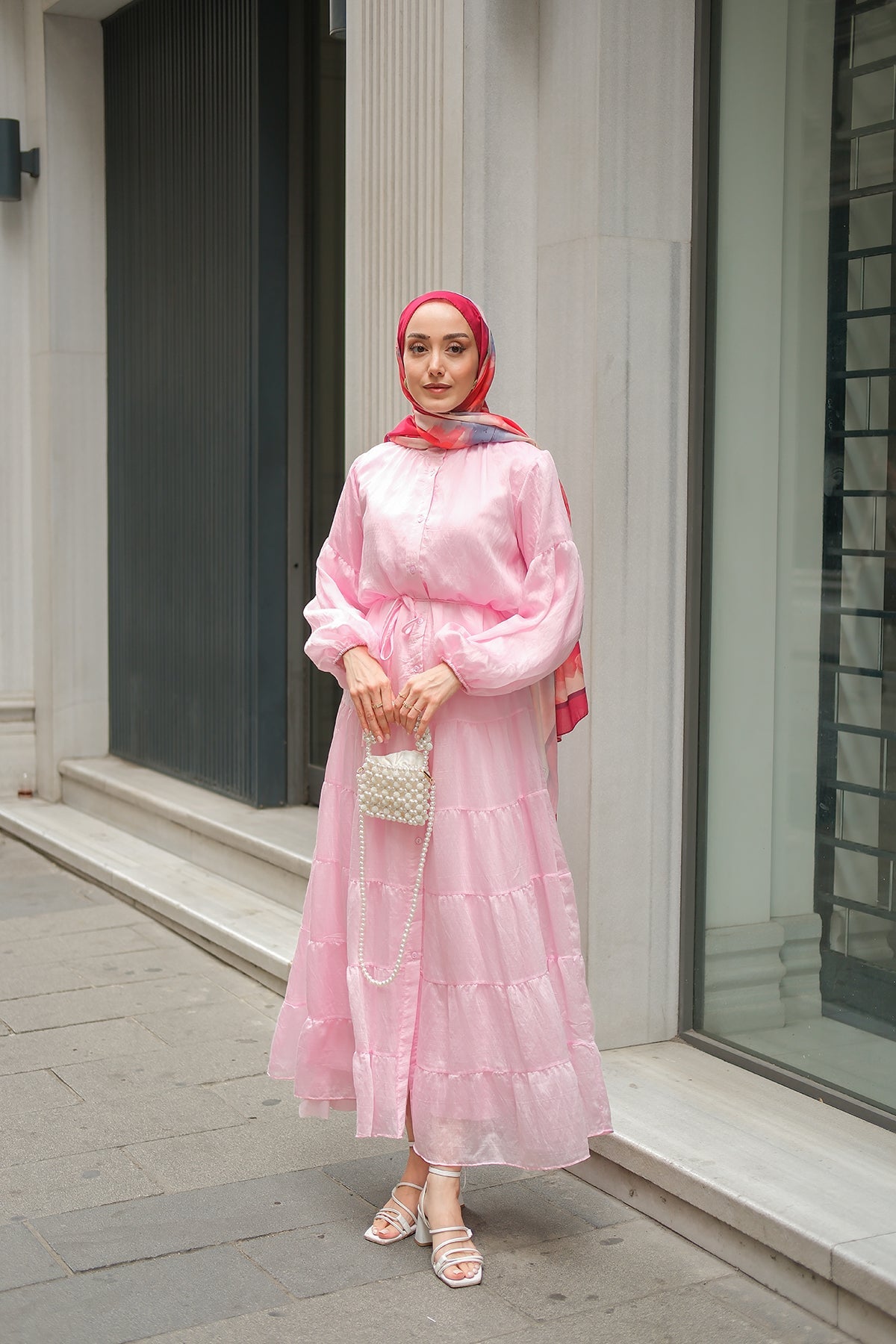 Lined Tulle Dress Pink