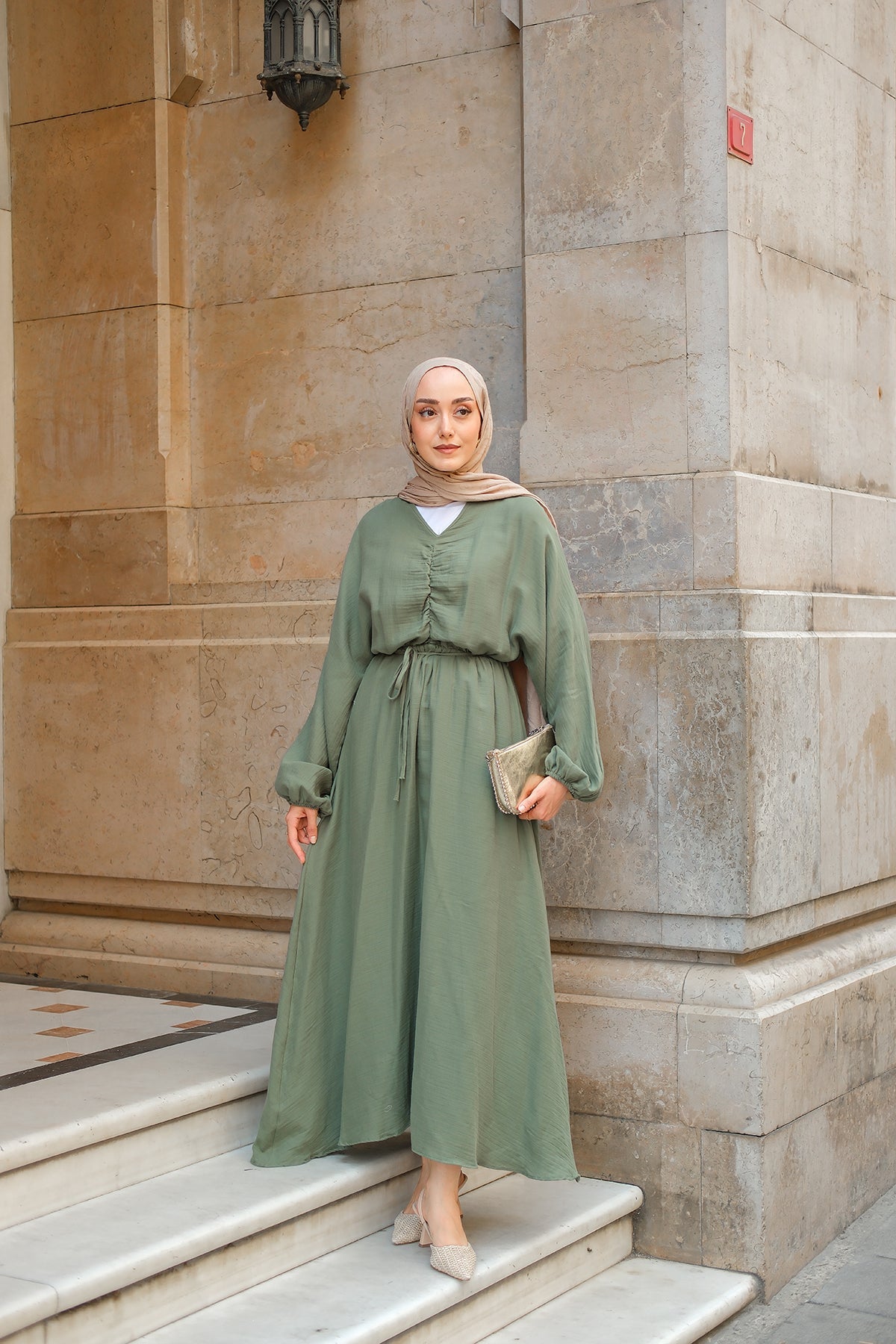 Olivia Dress Olive Green