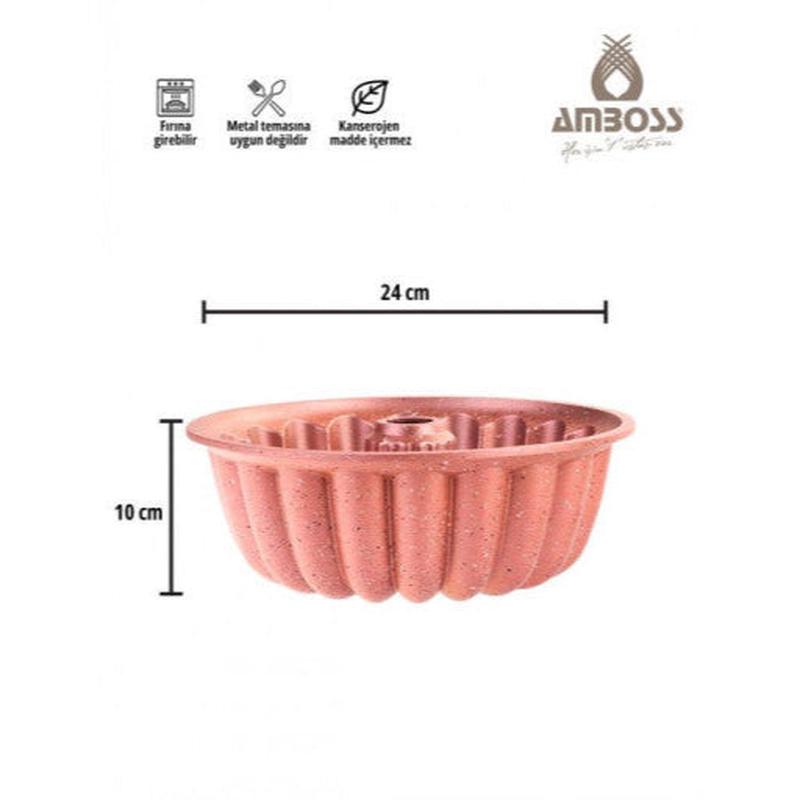 Amboss Alya Casting Cake Mold Non-Stick - Pink 26 Cm