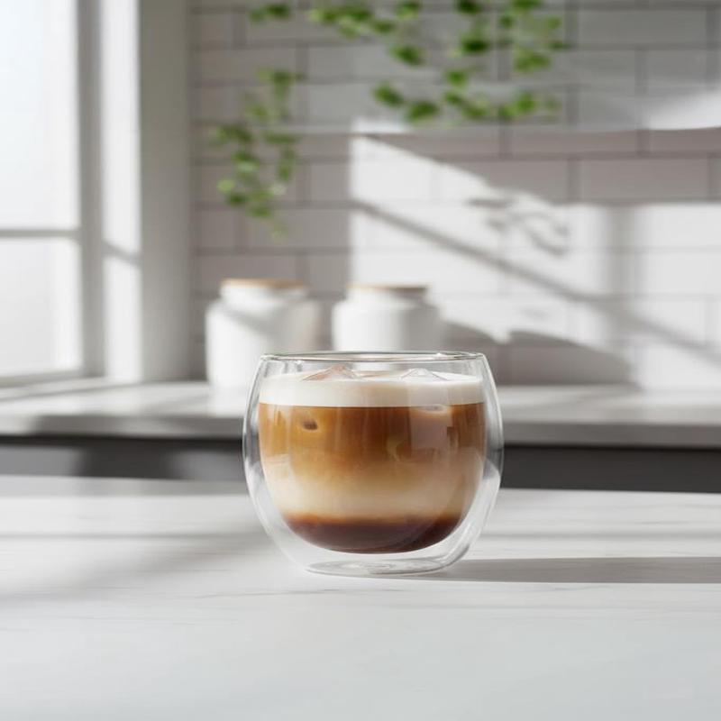 Mien Double Walled Glass Transparent 250 Ml Coffee And Beverage Glass