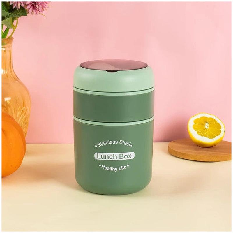 Porsima 66720 Food Thermos Steel Food Thermos Lunch Box Portable Food Container Thermos 710Ml - Green