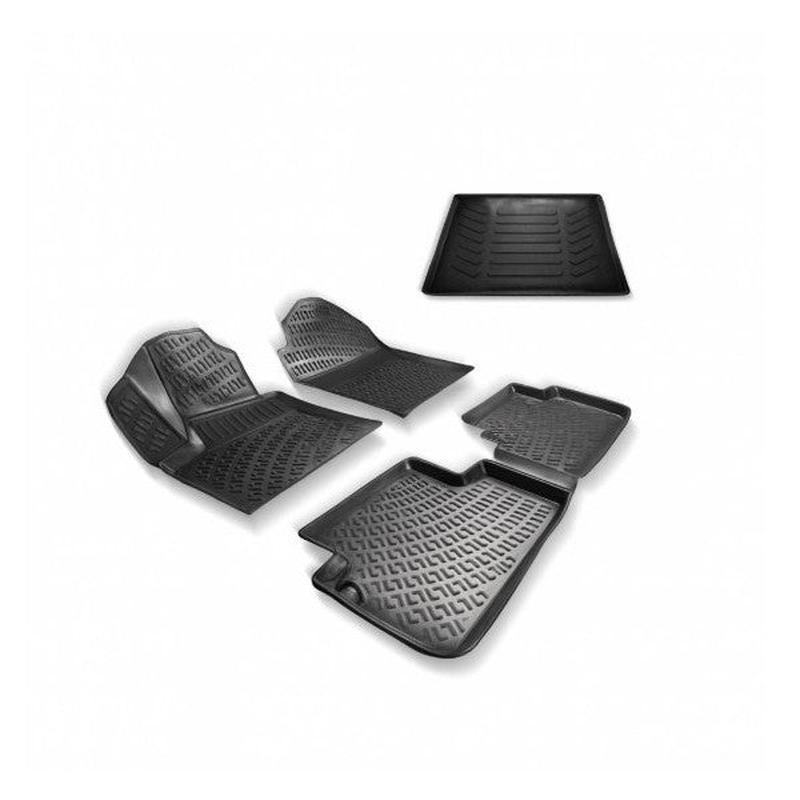 Renault Captur 3D Mat + 3D Trunk Floor Black Set For 2013 - 2018