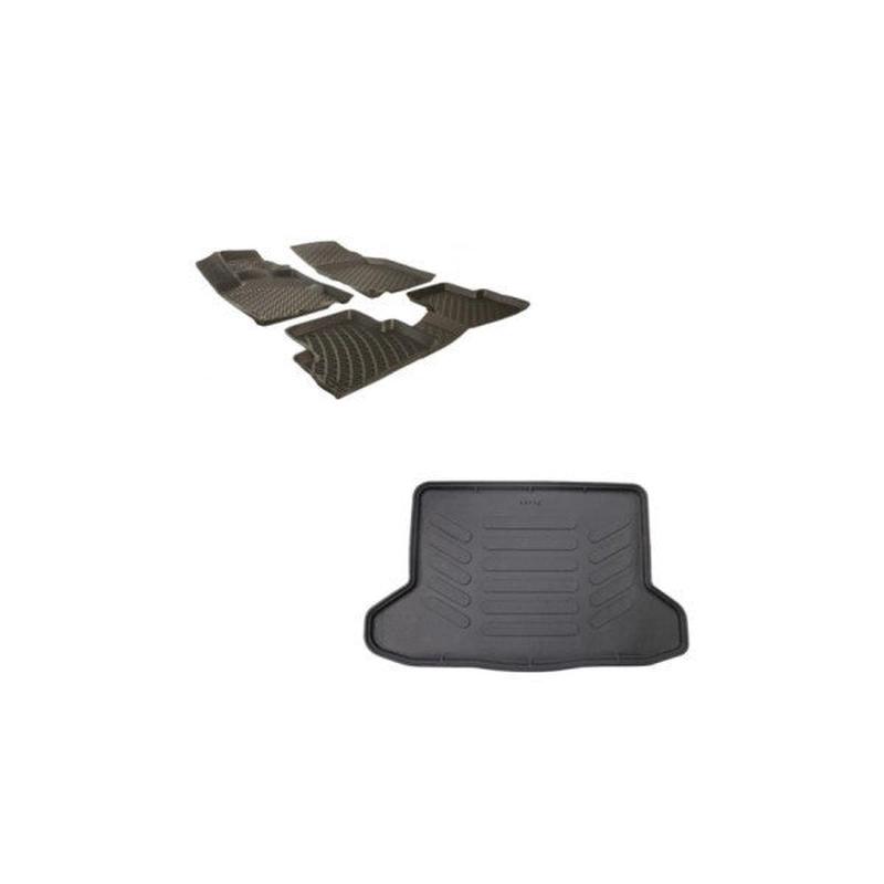 Peugeot 5008 Crossover 14-20 3D Trunk Pool + Car Mat Black