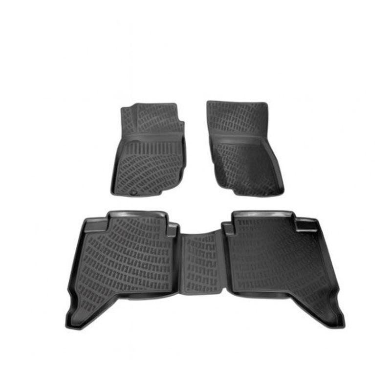 Toyota Hilux 3D Mat Pool Black 4 Piece Set For 2010 - 2015