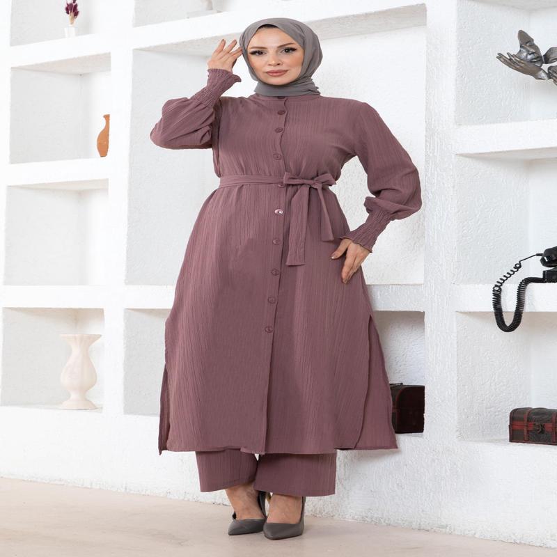 Slit Detailed Set Dusty Rose Msw19233-3