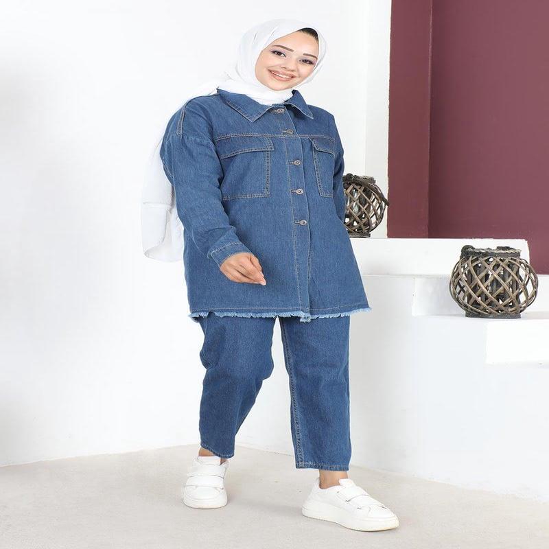 Tassel Detailed Denim Jacket Blue Msw6011