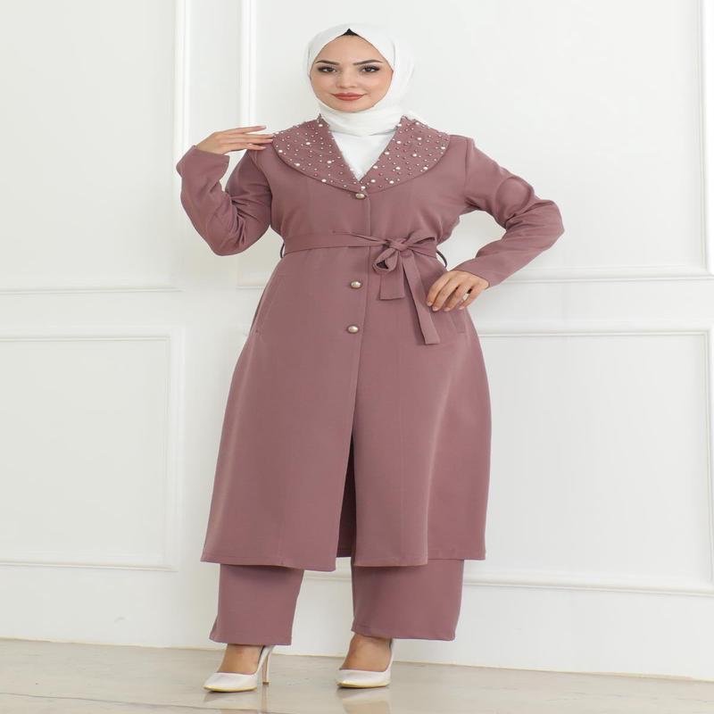 Pearl Detailed Set Dusty Rose Msw19216-3