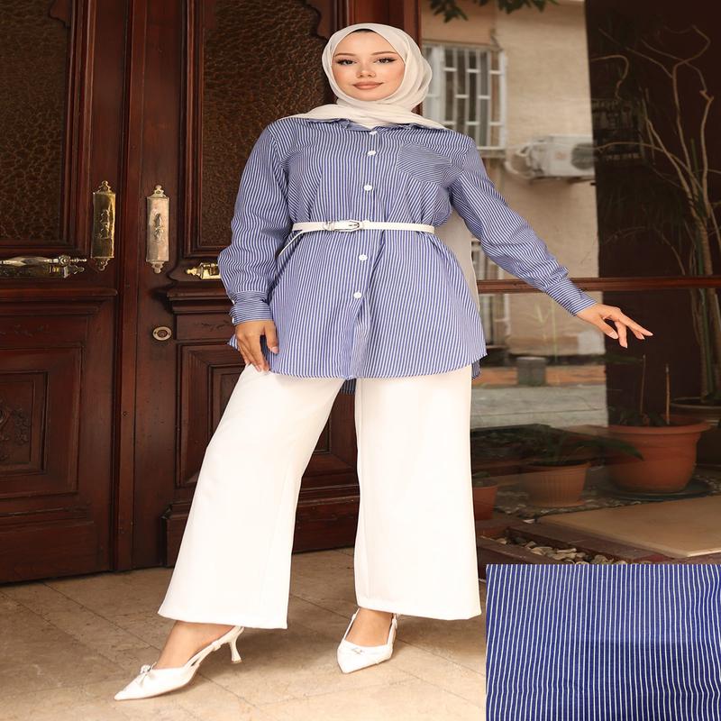 Striped Pocket Detailed Suit Blue Msw19242-3