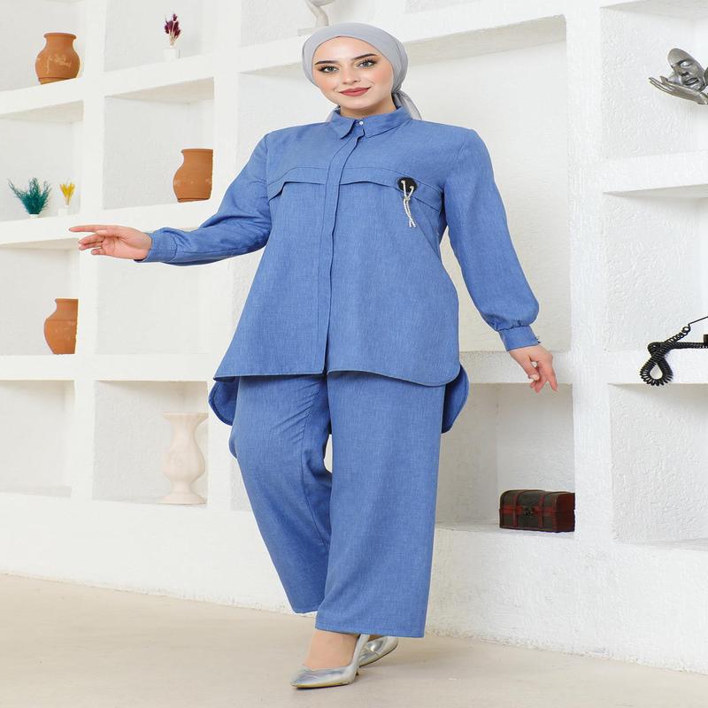 Crest Chain Suit Blue 19206