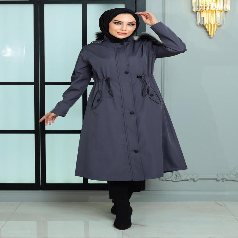 Garni Detailed Coat Anthracite 10386