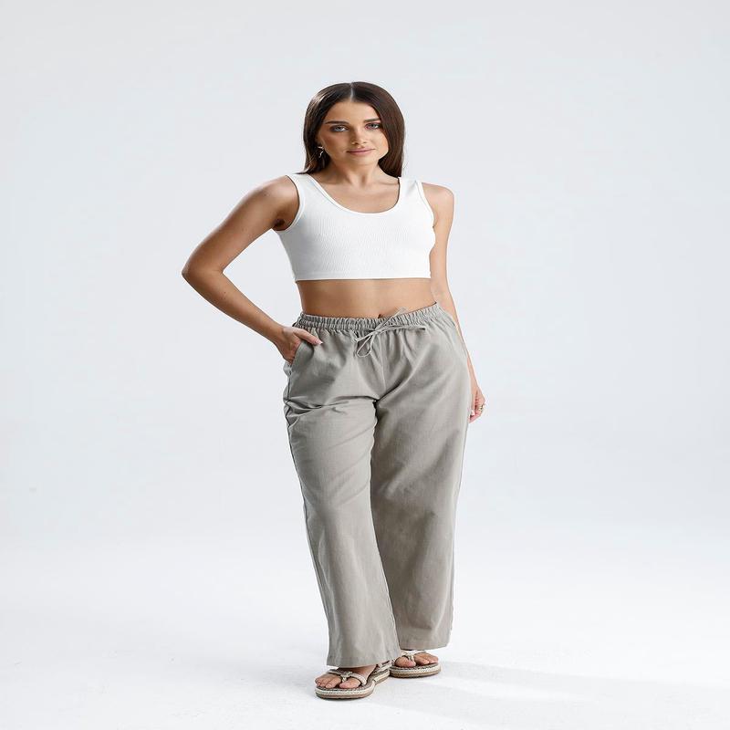 25036 Women's Linen Loose Trousers
