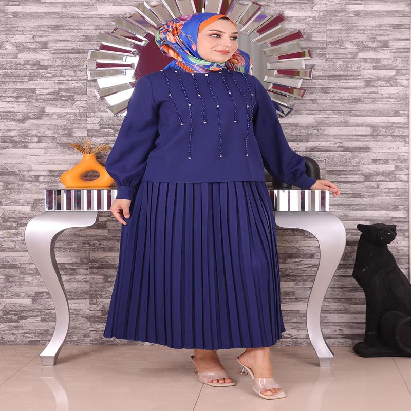 Pearl And Stone Detailed Set Indigo 19135