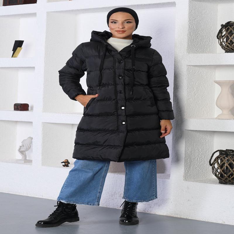 Hooded Puffer Jacket Black 10361