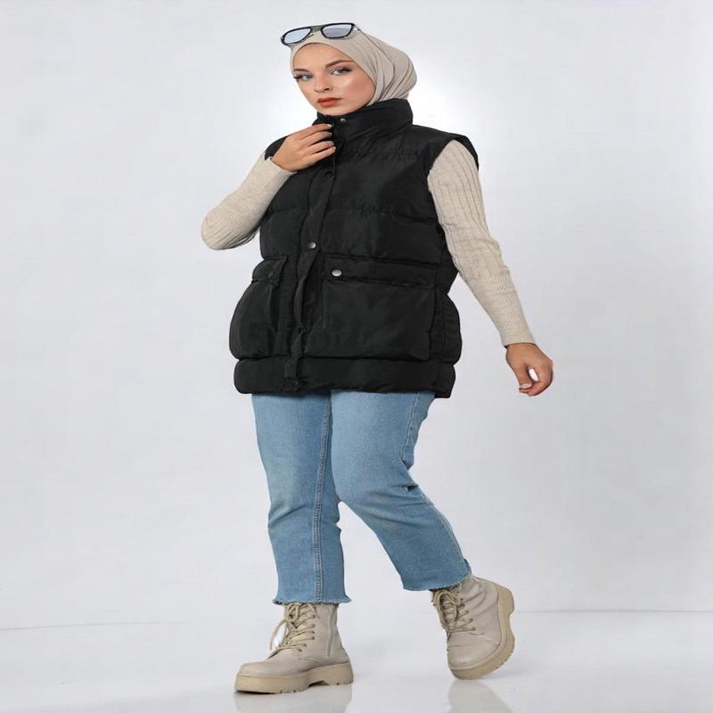 Bellows Puffer Vest Black 9470