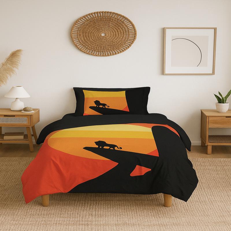Lion 3D Digital Printing Single Duvet Cover Set Duvet Cover And 1 Pcs Pillowcase | Bedding Set, Bedroom Decor