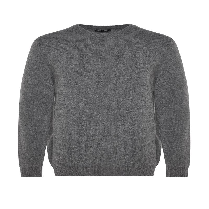Man Men's Plain Long Regular Sweater