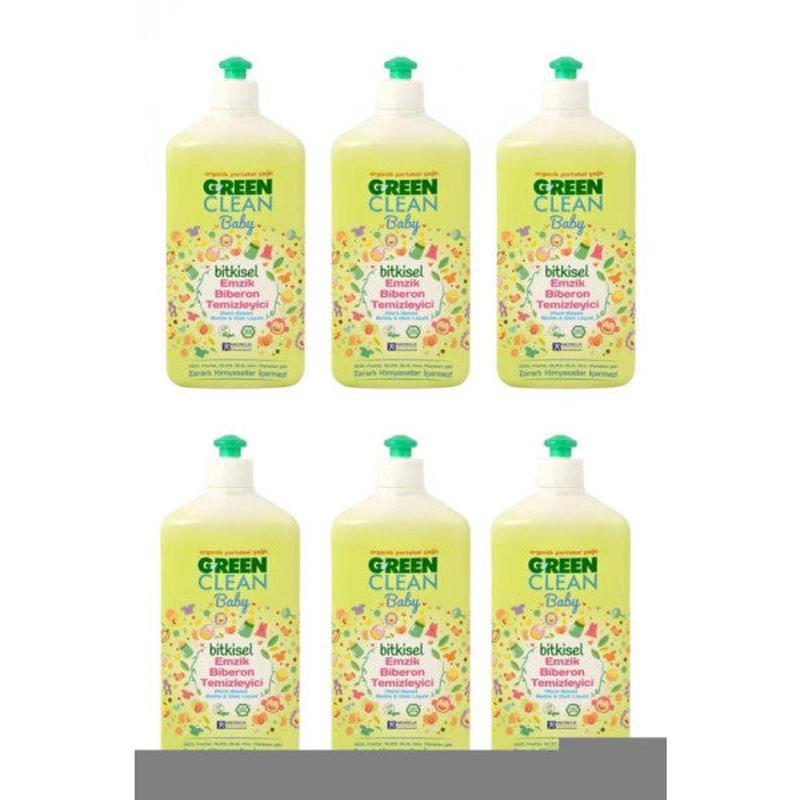 U Green Clean Organic Orange Oil Baby Bottle Nipple Cleaner 500 Ml 6 Piece Set