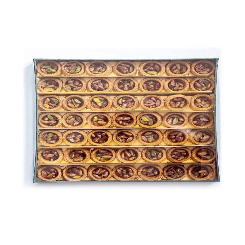 Kings Crown Pistachio And Kadayif Angel Crown Baklava Handmade Crispy Pastry With Premium Pistachios & Natural Butter