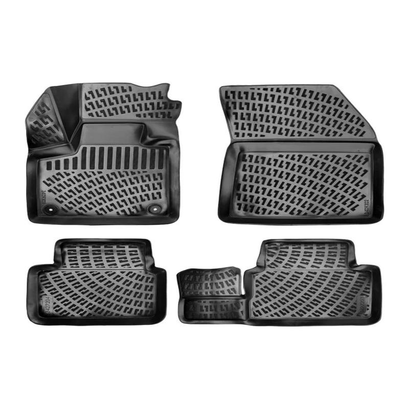 Peugeot 5008 2017- 3D Black Floor Mat Set