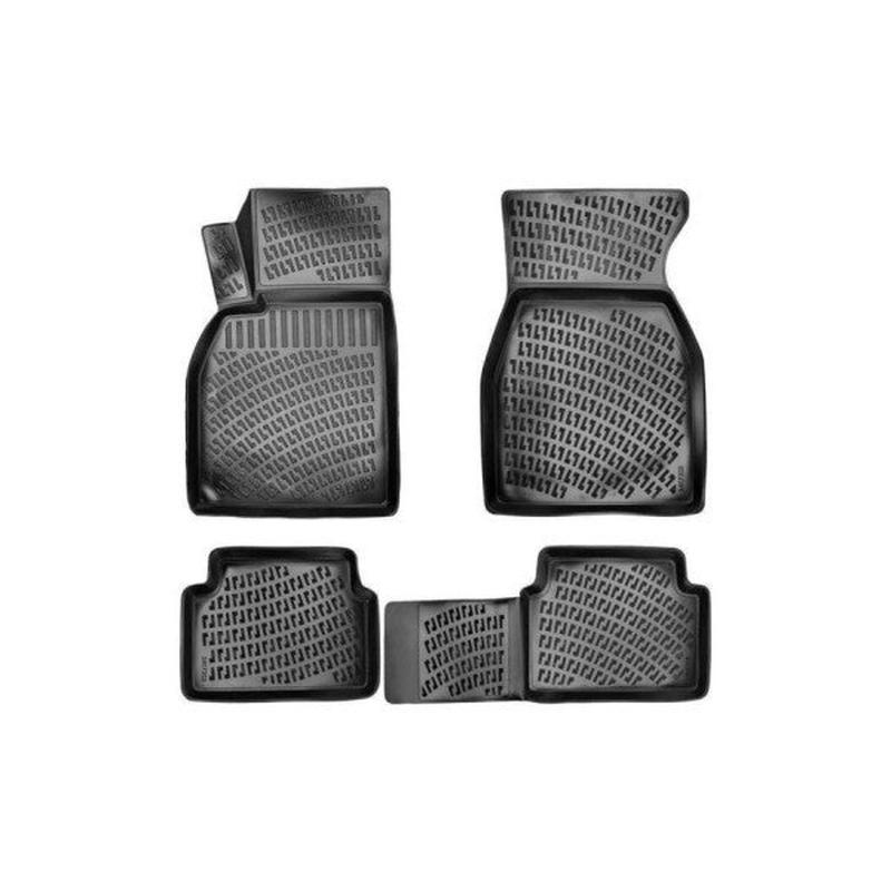 Renault Megane 2 3D Mat Floor Sedan 2004 - 2010 Black 4 Piece Set