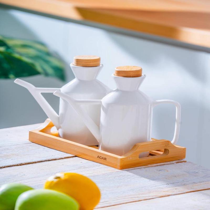 Pamira Bamboo Stand Oil & Vinegar Net