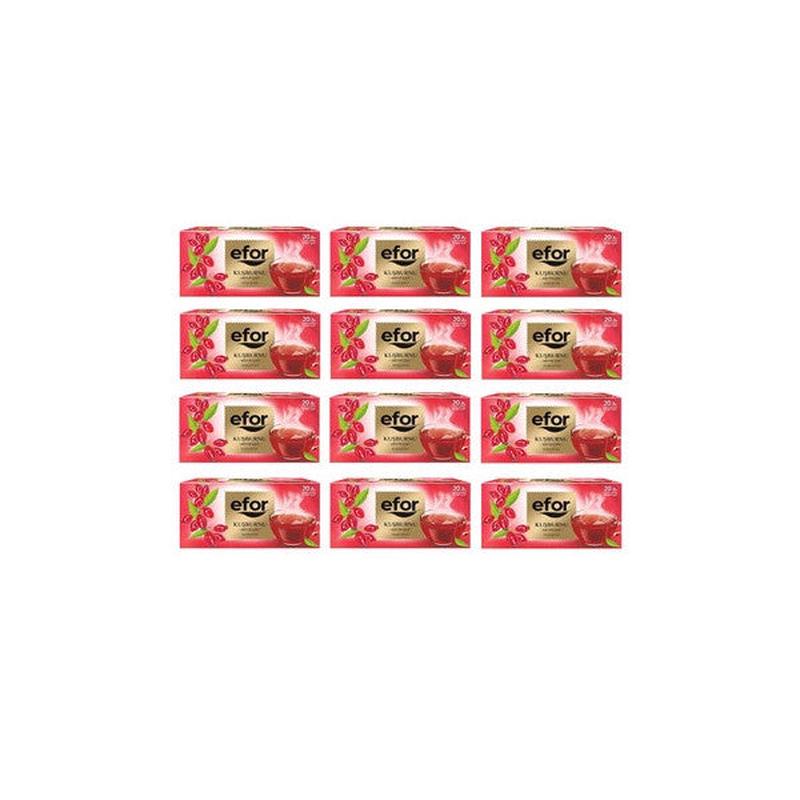 Efor Tea Efor Rosehip Cup Bag Herbal And Fruit Tea 20 Pieces X 12 Pieces
