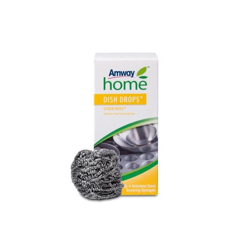 Amway Home Dish Drops Scrub Buds Stainless Steel Scouring Pad 2 Pieces