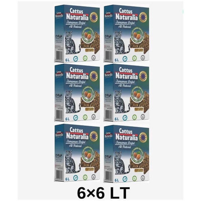Cattus Naturalia Natural Cat Litter Made From Walnut Shells 6 Pcs