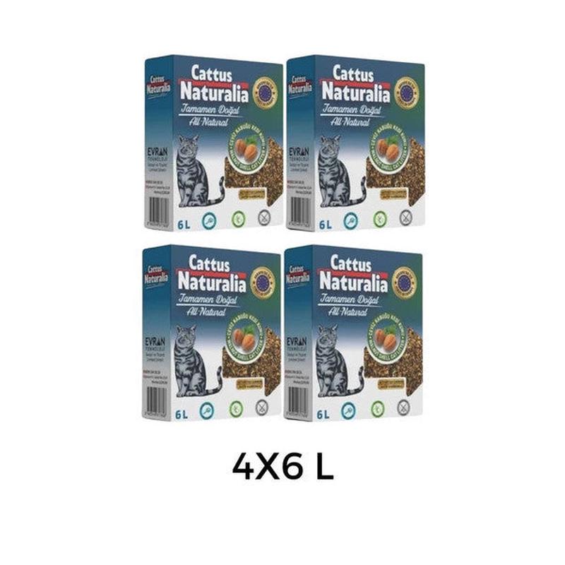 Cattus Naturalia Natural Cat Litter Made From Walnut Shells Pack Of 4