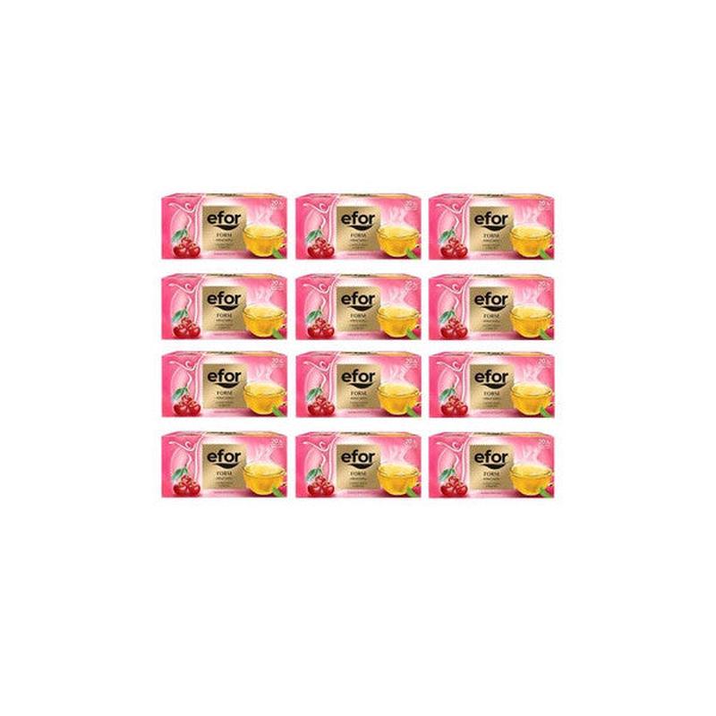 Efor Cherry Stalk Herb And Fruit Tea Bag 20 Pcs X 12