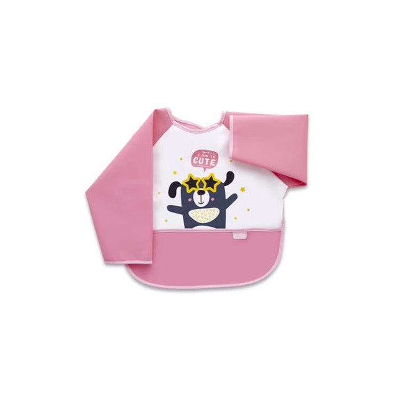 Babyjem Poly Oilcloth Sleeve Apron Pink