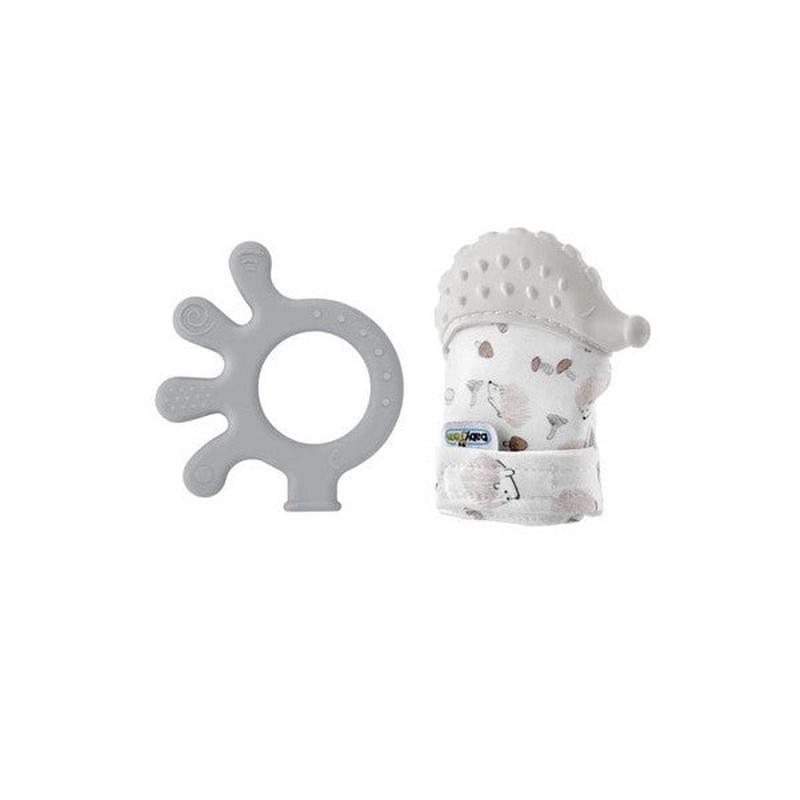 Babyjem 2-Piece Teething Set Teether Hedgehog Glove Teether Octopus