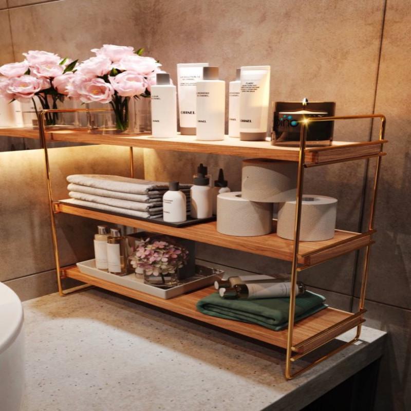 Desktop Organizer Shelf Multi-Purpose Kitchen, Bathroom, and Bookshelf Rack