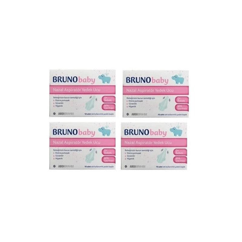 Bruno Baby Nasal Aspirator Spare Tip 10 Pieces 4 Boxes