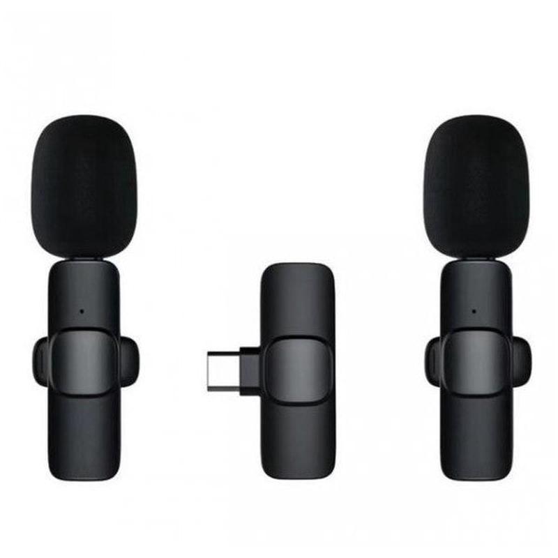 2 Wireless Lavalier Microphones Type-C 2-Piece Mini Microphone K9