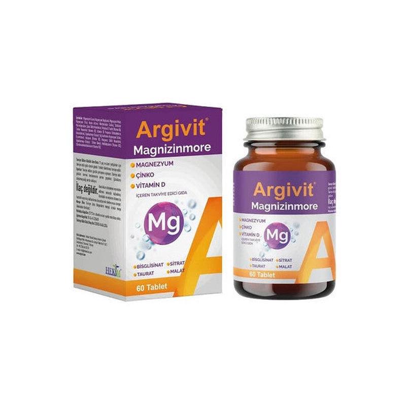 Argivit Magnizinmore Magnesium Zinc And Vitamin D Supplement 60 Tablets