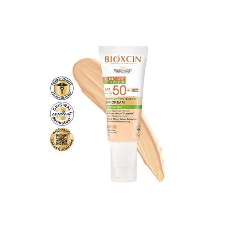 Bioxcin Sun Care Tinted Sunscreen For Acne-Prone Skin 50 Spf - Tinted, Acne, Dry Touch, Matte