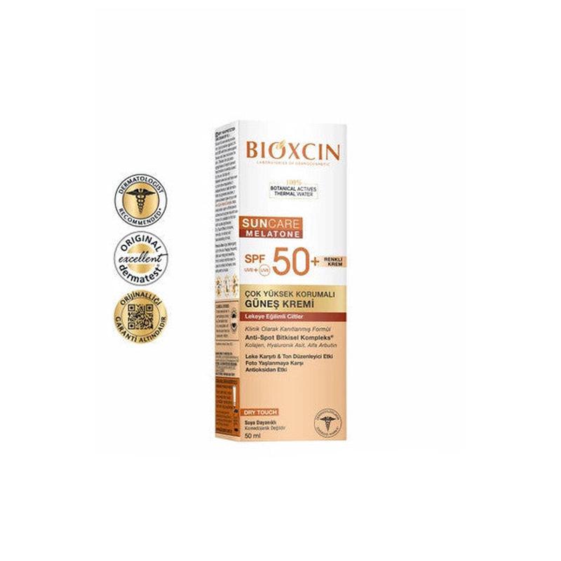 Bioxcin Sun Care Tinted Sunscreen For Blemish-Prone Skin Spf 50 50 Ml Tinted Arbutin, Collagen, Hyaluronic