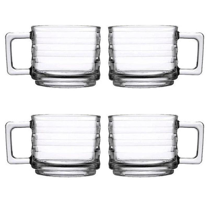 Paabahe 55833 Bricks 4-Piece Tea-Coffee Cup 250 Cc