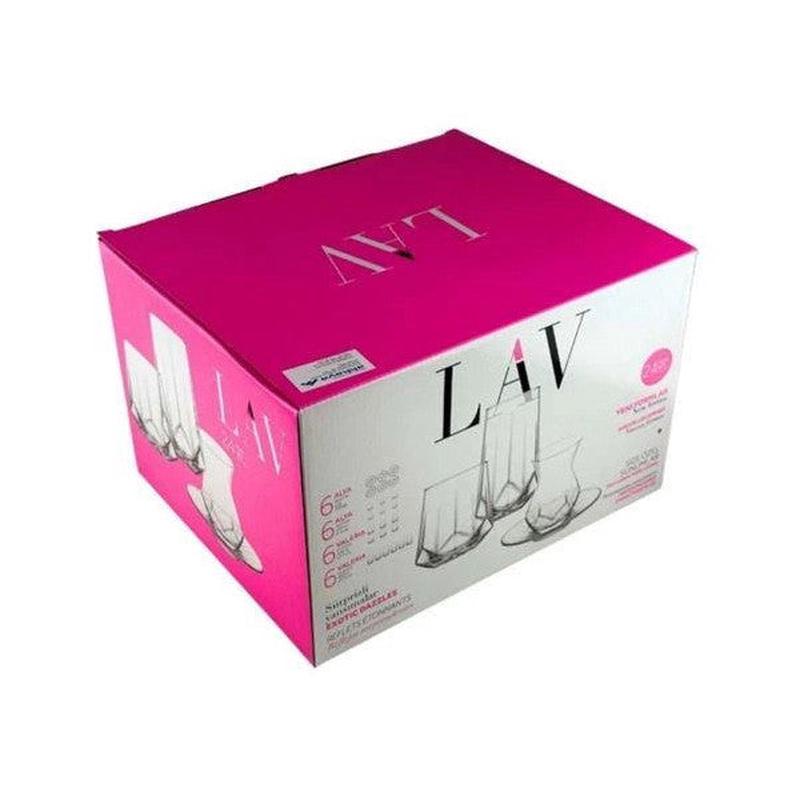 Lav Alya 24 Piece Tea-Soft Drink Water Set